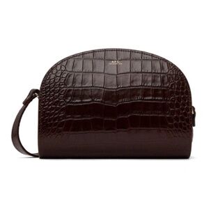 A.P.C Demi-Lune bag in Vino Croc